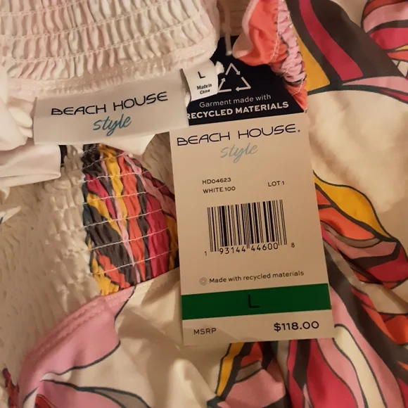 Beach House Floral Blouse - Pink, Orange, White - Picture 3 of 3